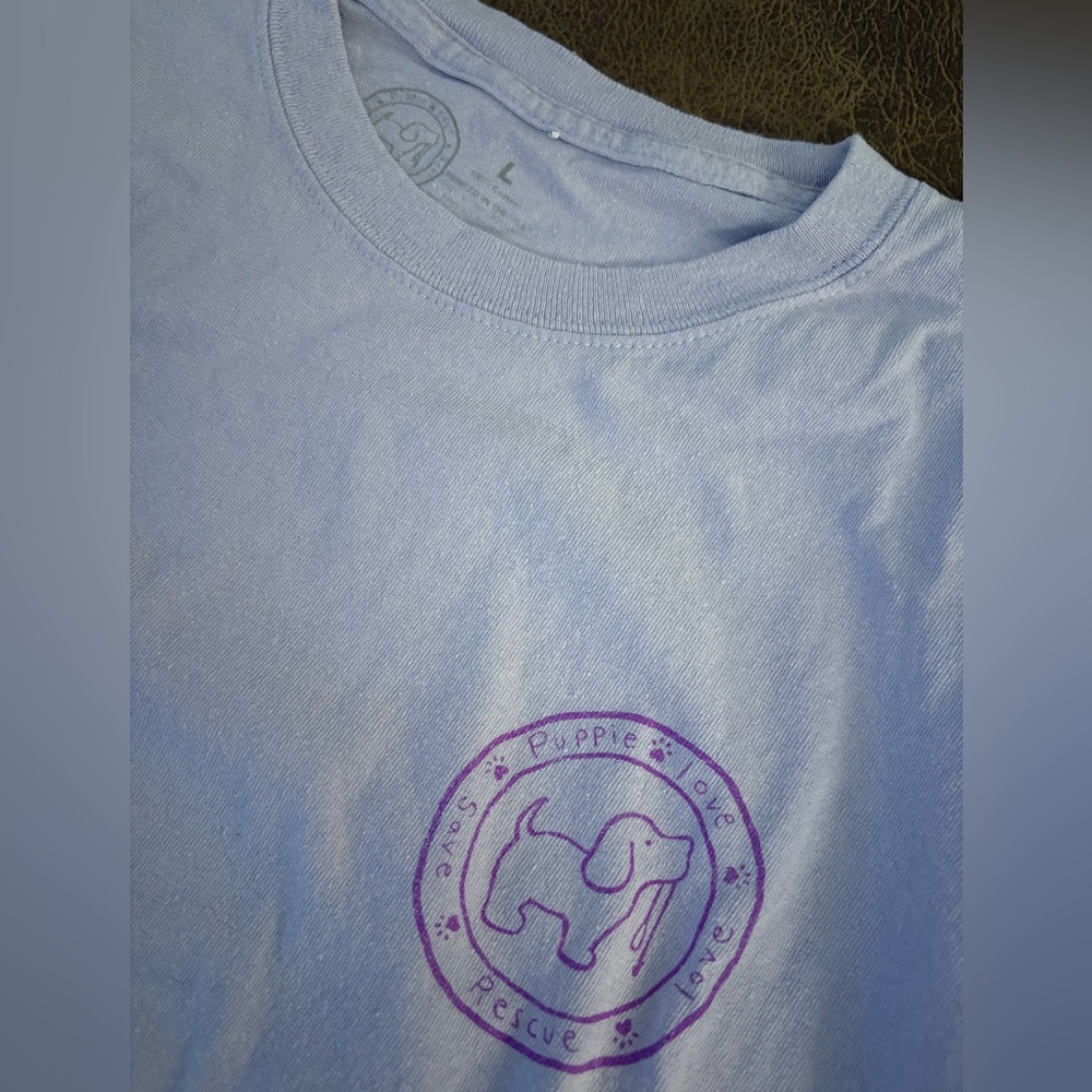Puppy Love Light Purple T-Shirt with Purple Puppy Love Logo
